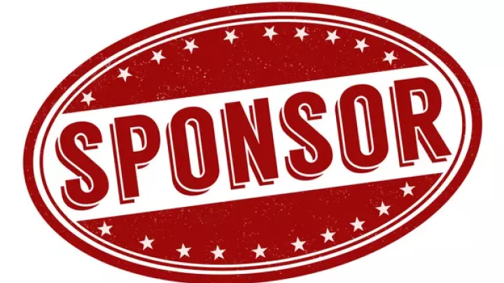Skilt med navnet Sponsor