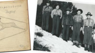 Billeder fra den første spejder dagbog tilbage fra 1946